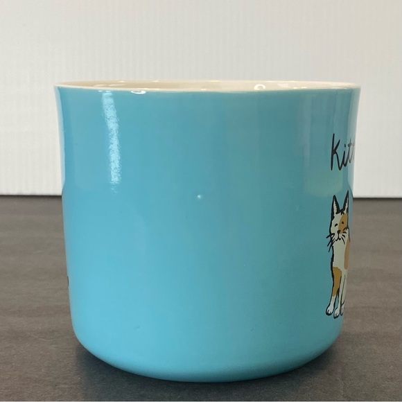 Opalhouse Opal House Stoneware Kitty Cat Heart Coffee Mug Teal Blue 14 oz - Picture 4 of 9